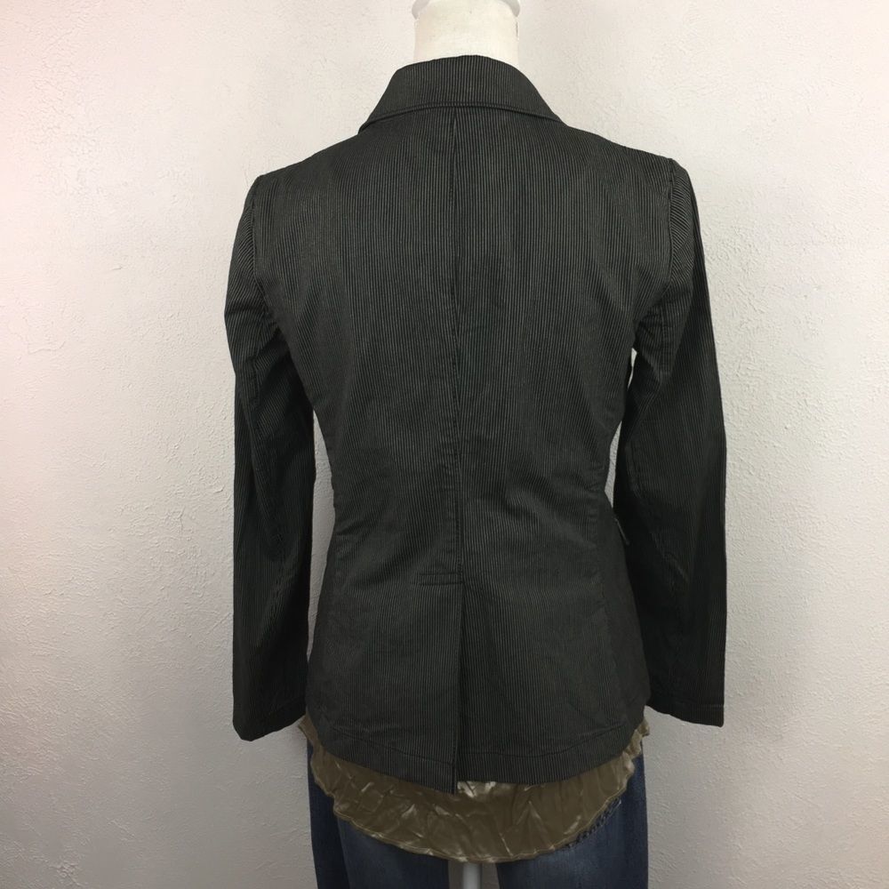 Gap Pinstriped Jacket Button Down Sz 4 Cotton - image 3
